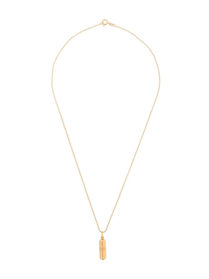 True Rocks Small Pill Necklace - Metallic