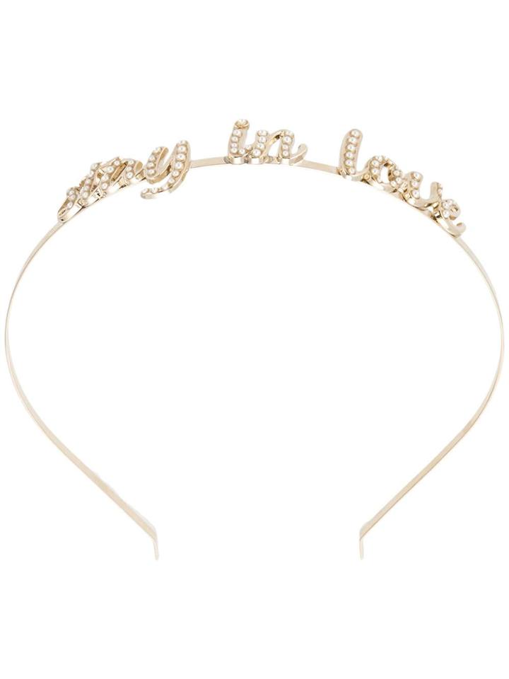 Red Valentino Red(v) Stay In Love Headband - Metallic