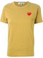 Comme Des Garçons Play Embroidered Heart T-shirt, Women's, Size: Medium, Green, Cotton