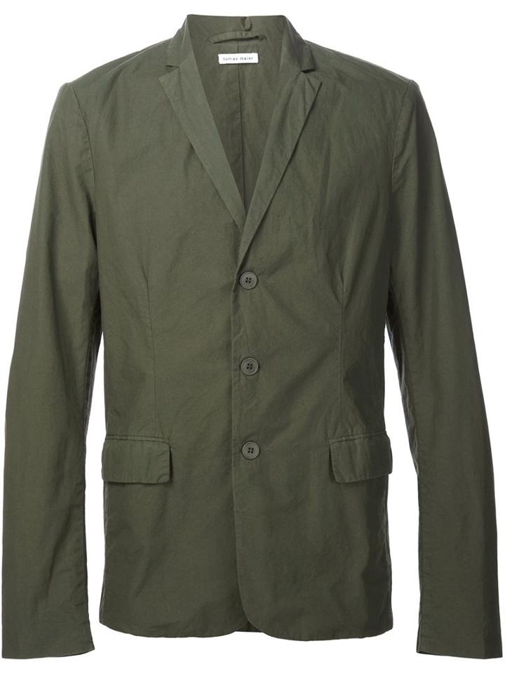 Tomas Maier Casual Lightweight Blazer, Men's, Size: Small, Green, Cotton