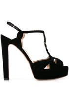 Francesco Russo Braided Velvet Sandals - Black