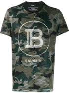 Balmain Camouflage Mesh T-shirt - Green
