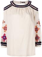 Wandering Cold Shoulder Blouse - Nude & Neutrals