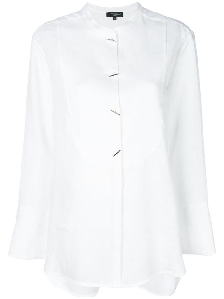 Antonelli Linen Smock Blouse - White