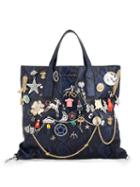 Marc Jacobs Snakeskin Effect Embellished Tote