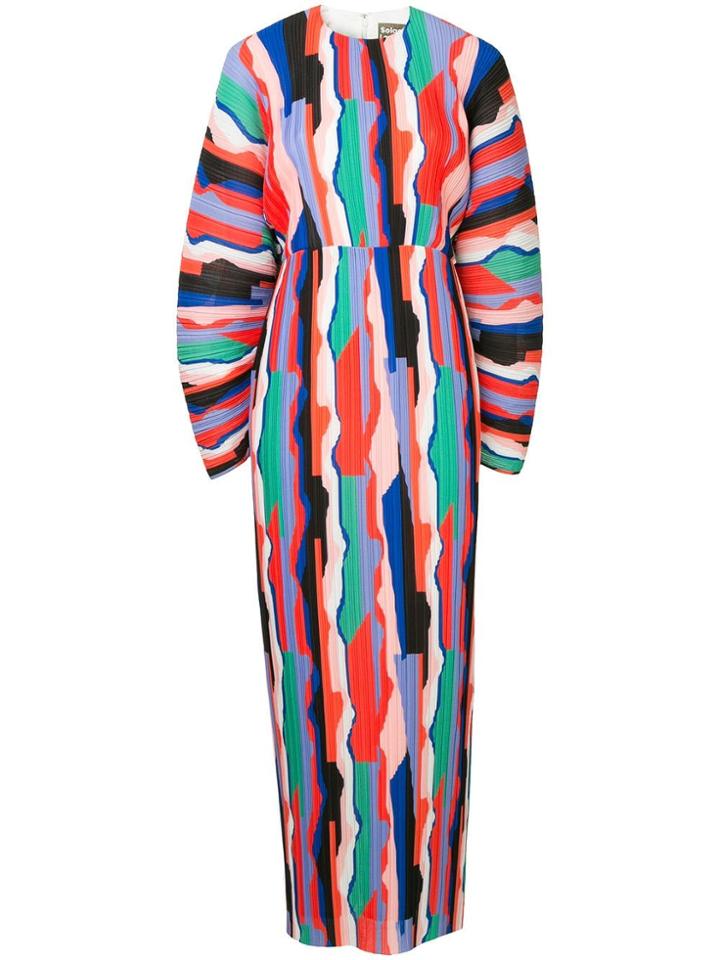 Solace London Colour-block Maxi Dress - Multicolour