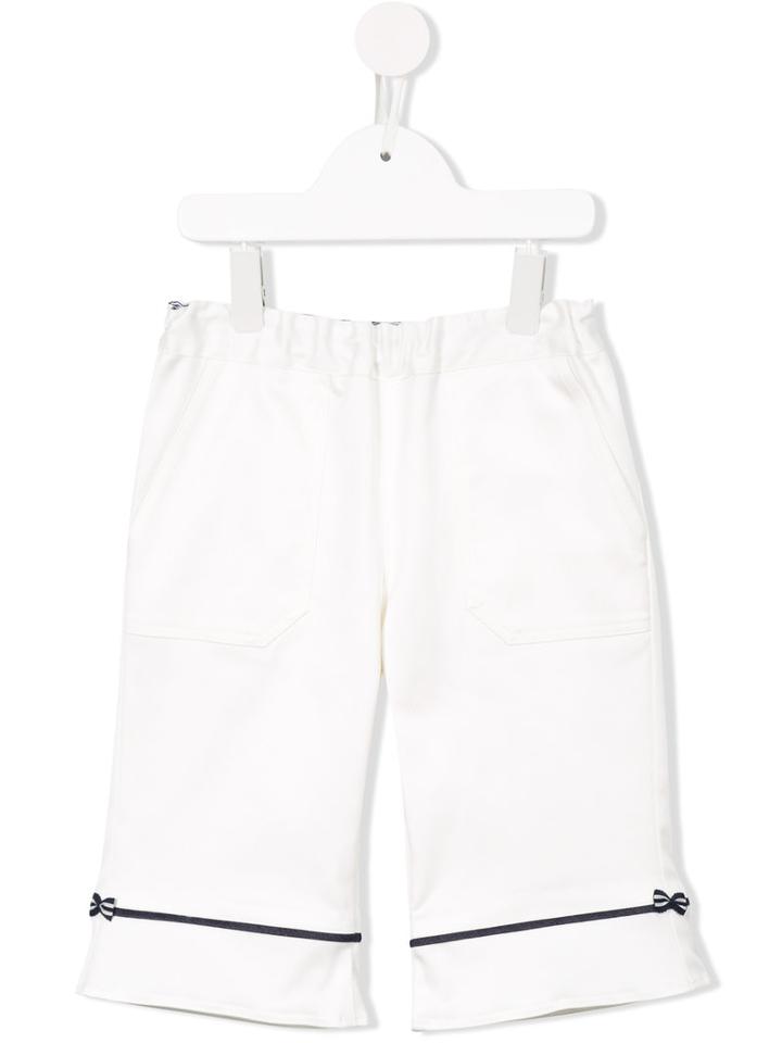 Familiar - Stripe Detail Bermudas - Kids - Cotton/polyester/polyurethane - 10 Yrs, White