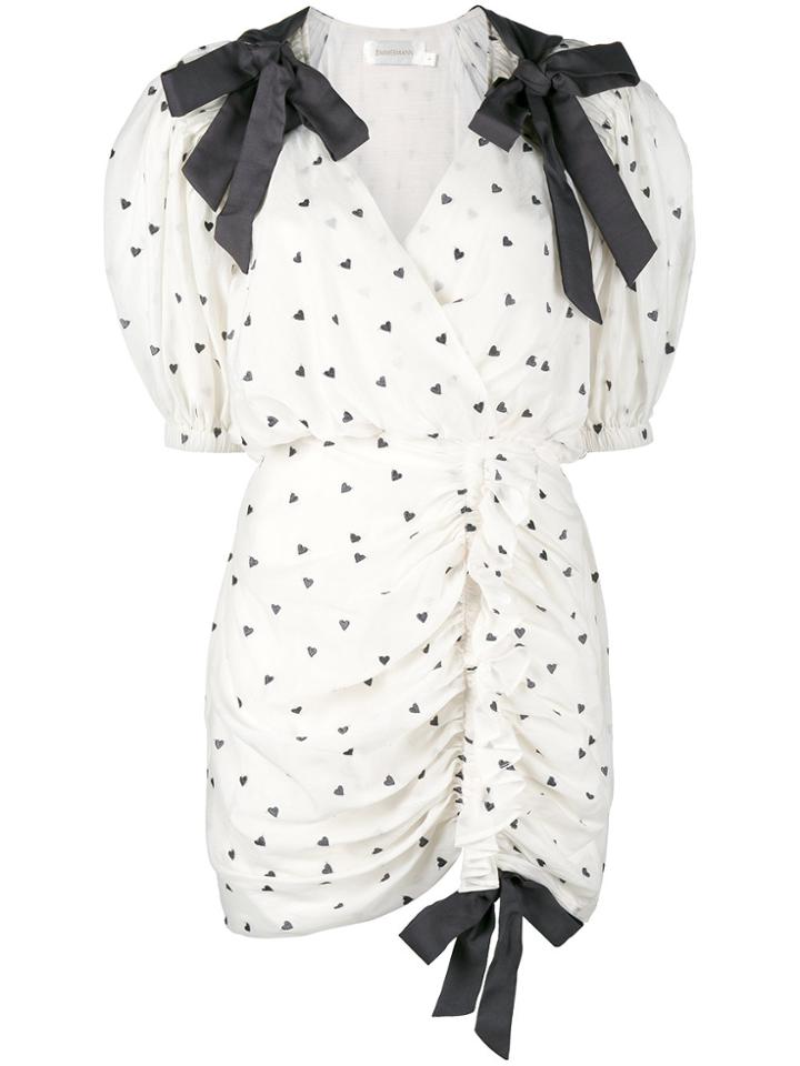 Zimmermann Painted Heart Tie Dress - Nude & Neutrals