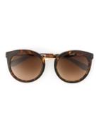 Dolce & Gabbana Round Frame Sunglasses, Women's, Brown, Acetate