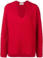 Acne Studios Deborah V-neck Sweater - Red