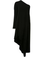 Narciso Rodriguez Single Shoulder Asymmetric Dress, Women's, Size: 38, Black, Viscose/spandex/elastane/silk