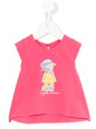Lapin House - Bear Print T-shirt - Kids - Cotton/spandex/elastane - 24 Mth, Pink/purple