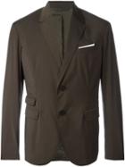 Neil Barrett Two Button Blazer, Men's, Size: 48, Green, Polyester/spandex/elastane/viscose