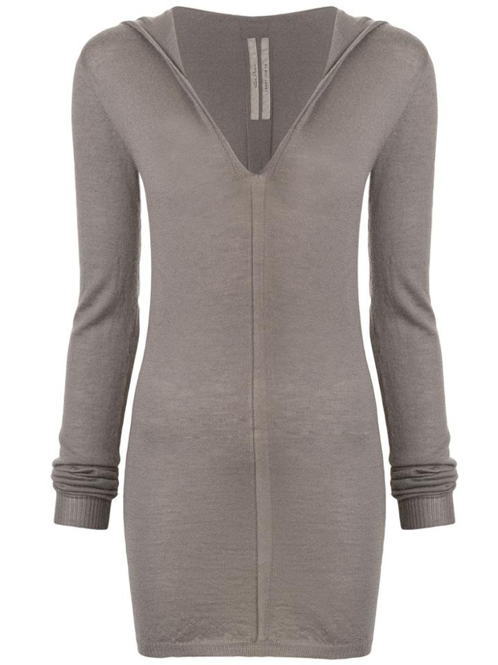 Rick Owens Long-line Hooded Top - Grey