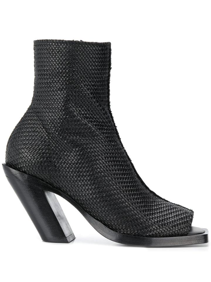 Ann Demeulemeester Open-toe Ankle Sandals - Black