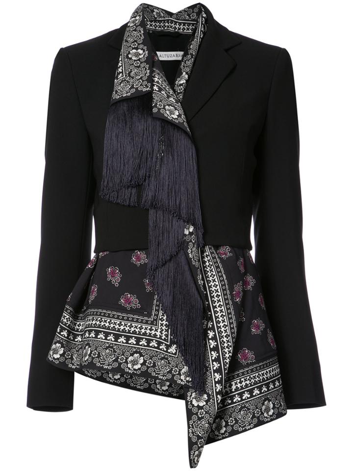 Altuzarra Fringed Asymmetric Jacket - Black