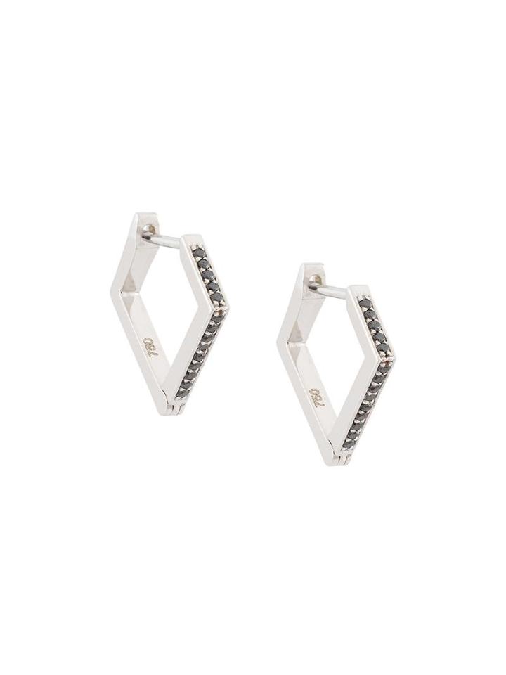 18kt Gold 'huggies' Diamond Earrings, Women's, Metallic, Lizzie Mandler Fine Jewelry