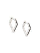 18kt Gold 'huggies' Diamond Earrings, Women's, Metallic, Lizzie Mandler Fine Jewelry