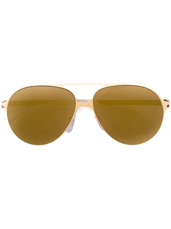 Mykita - Bernard Willhem X Mykita 'hansi' Sunglasses - Unisex - Stainless Steel - One Size, Grey, Stainless Steel
