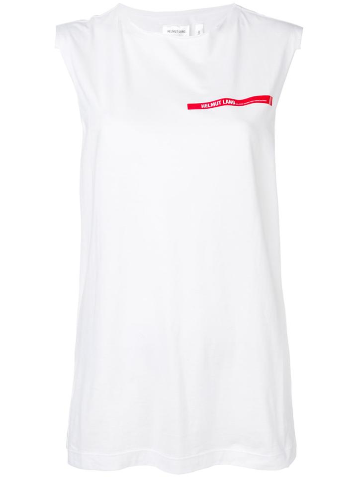 Helmut Lang Logo Print Tank Top - White
