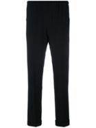 Alberto Biani Elasticated Waist Cropped Trousers - Black