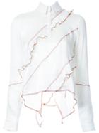 Manning Cartell Ruffled Shirt, Women's, Size: 8, White, Silk