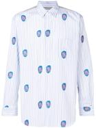 Comme Des Garçons Shirt Rock Art Striped Shirt - Blue