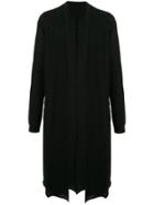 Devoa Open Front Cardigan - Black