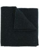 Lanvin - Ribbed Scarf - Men - Polyamide/wool - One Size, Black, Polyamide/wool