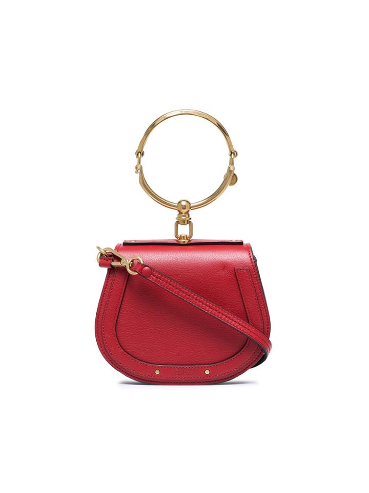 Chloé Red Nile Small Leather Bracelet Bag