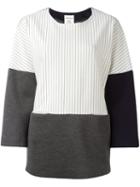 Erika Cavallini Striped Loose-fit Sweatshirt, Women's, Size: Large, Polyamide/spandex/elastane/modal/viscose