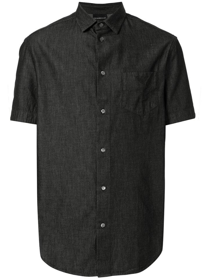 Emporio Armani Studded Logo Shirt - Black