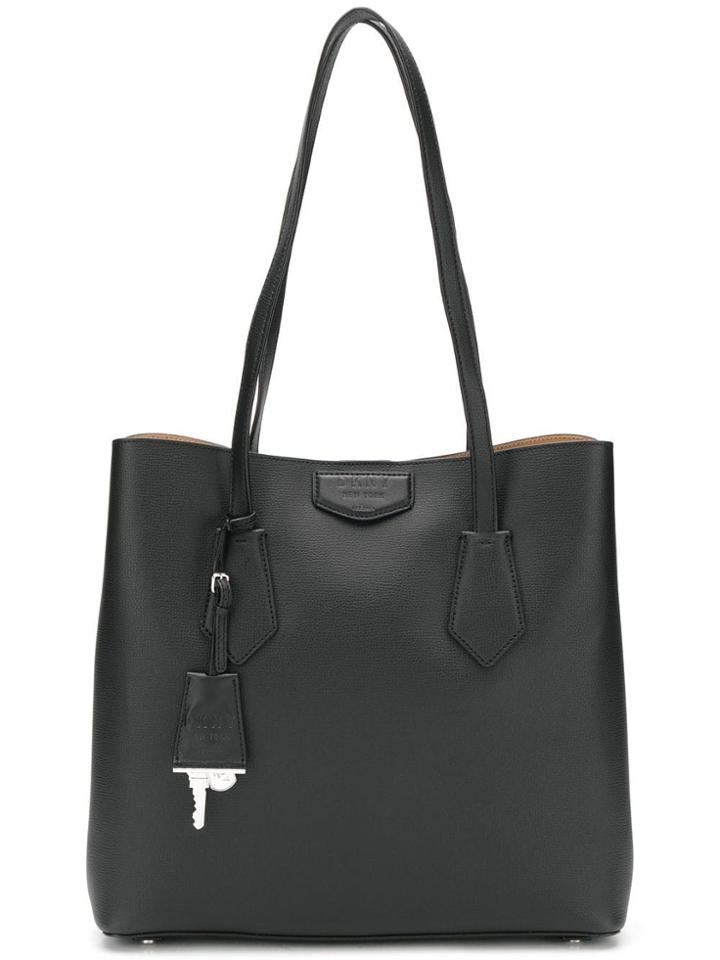 Dkny Logo Shopper Tote - Black