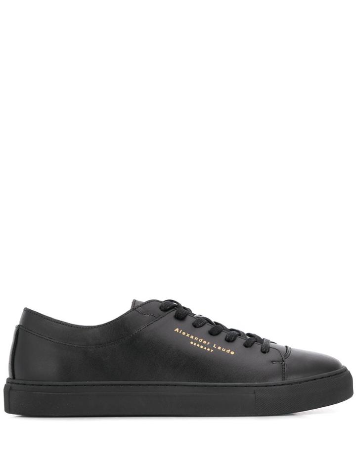 Alexander Laude Logo Embossed Sneakers - Black