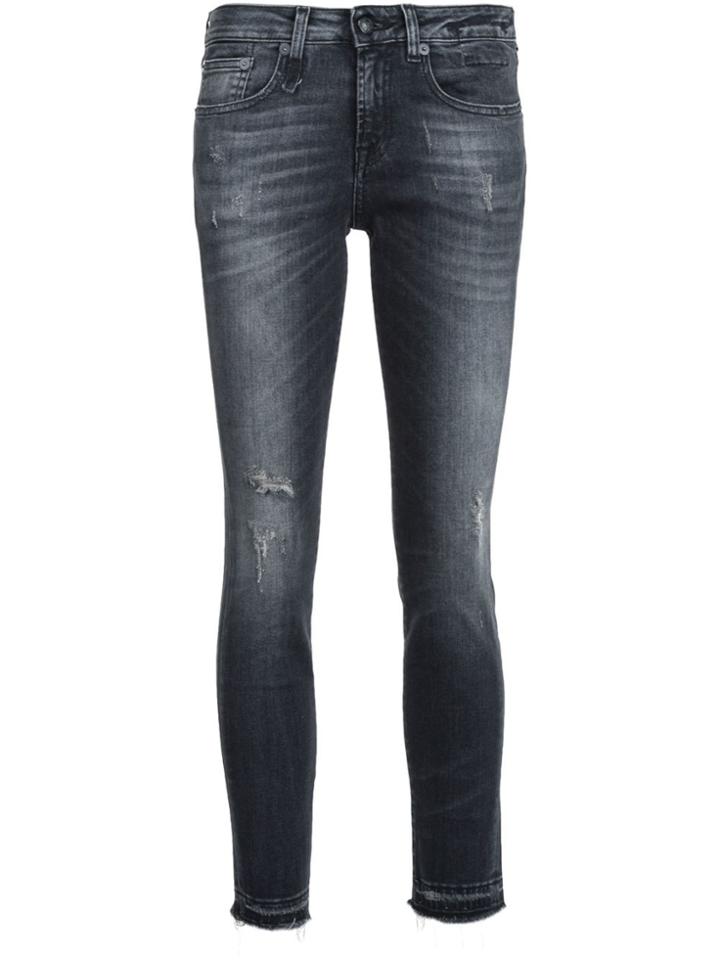 R13 Skinny Cropped Jeans - Black