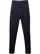 En Route Pleated Trousers, Men's, Size: 4, Blue, Cupro/cotton/polyester