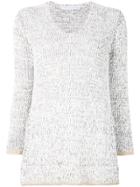Fabiana Filippi Contrast Trim Sweater - Grey