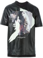 Givenchy Abstract Print T-shirt, Men's, Size: S, Black, Lamb Skin/cupro/cotton/spandex/elastane