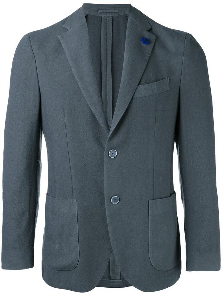 Lardini - Patch Pocket Blazer - Men - Polyester/cashmere - 50, Grey, Polyester/cashmere