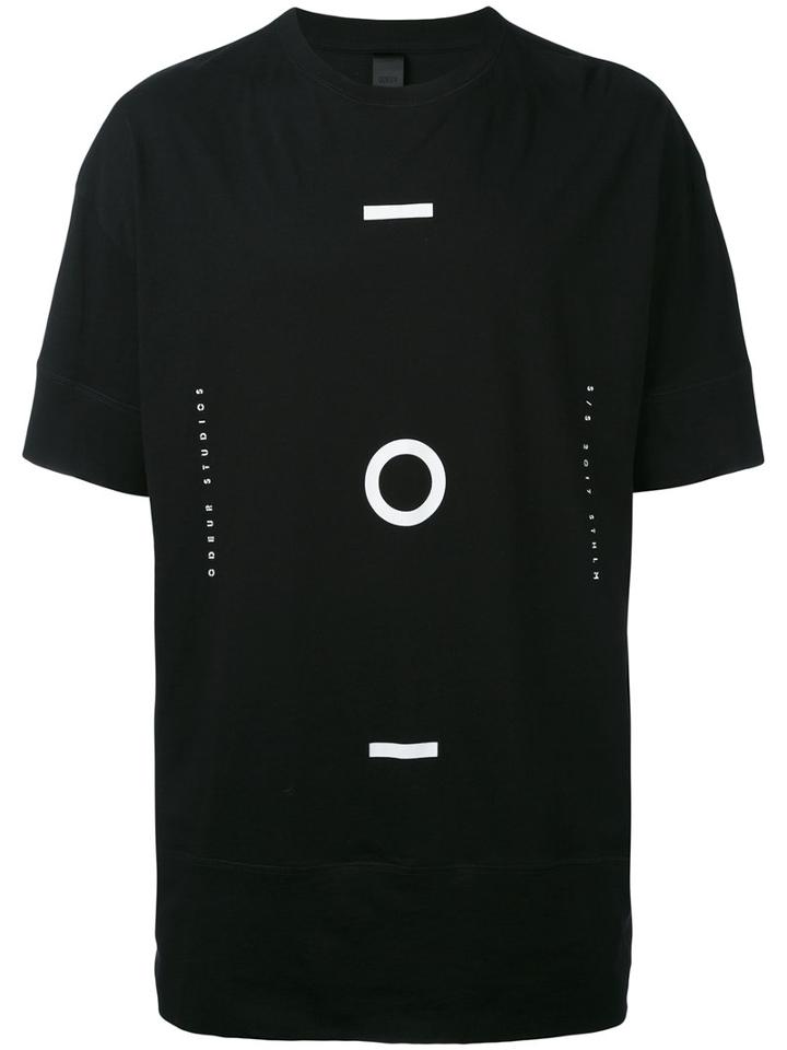 Odeur - Fold T-shirt - Unisex - Cotton - L, Black, Cotton