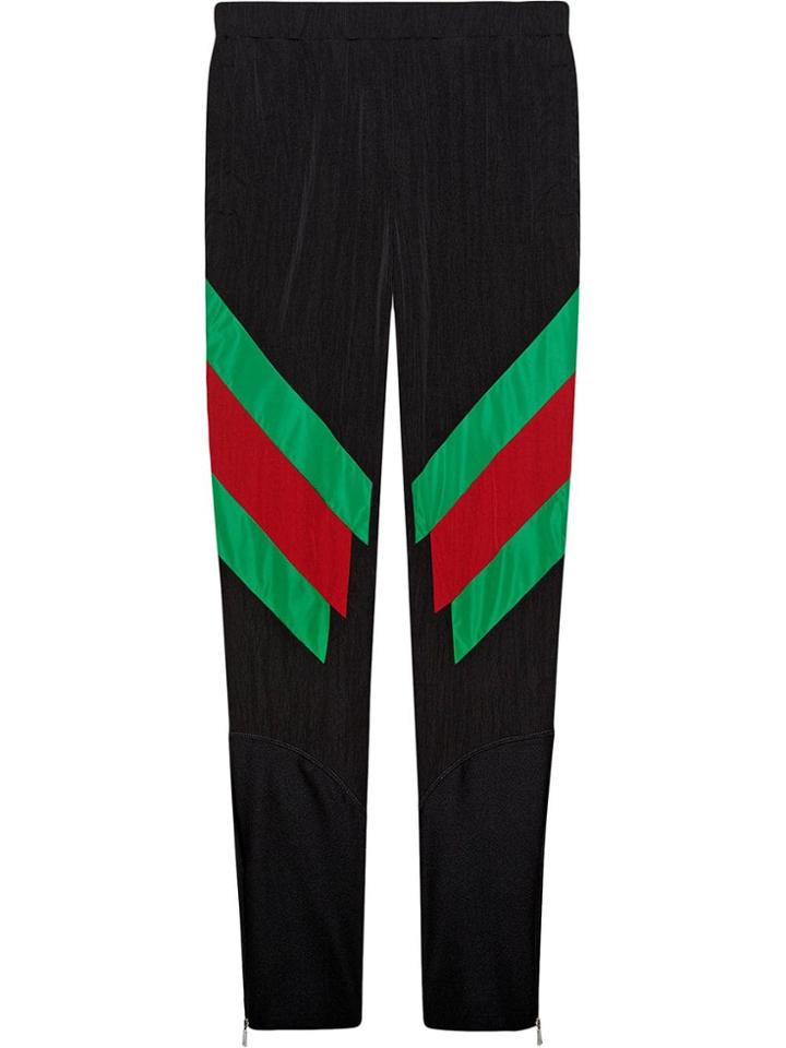 Gucci Nylon Legging With Web Intarsia - Black