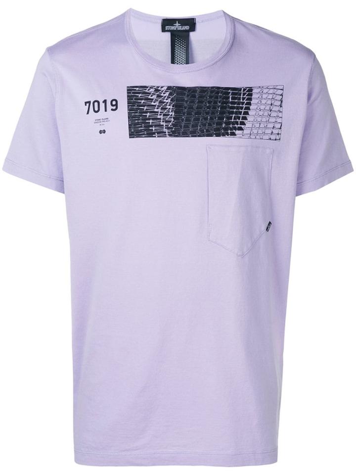 Stone Island Shadow Project 7019 Print T-shirt - Purple