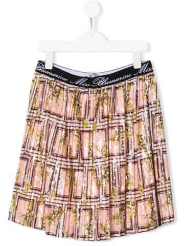 Miss Blumarine Sequin Embellished Skirt - Pink