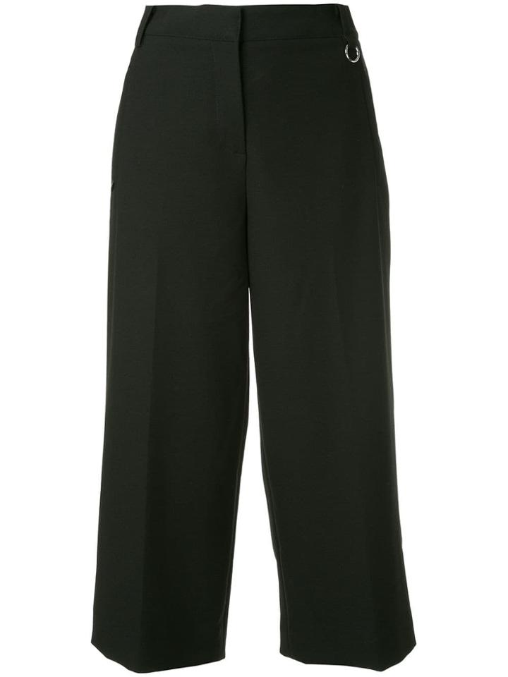 Tibi Cropped Wide-leg Trousers - Black