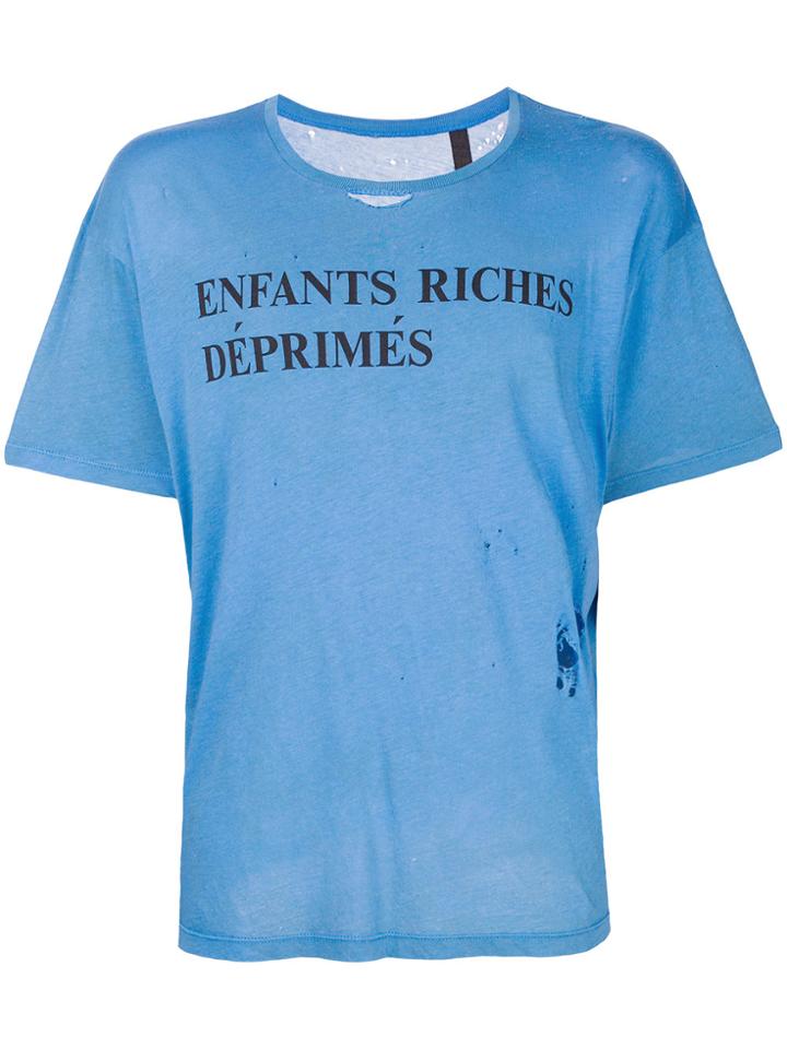 Enfants Riches Déprimés Logo Print T-shirt - Blue