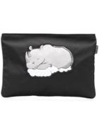 Balenciaga Rhino Print Explorer Pouch - Black