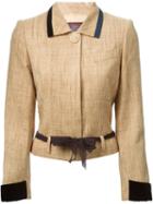 John Galliano Vintage Tie Waist Jacket, Women's, Size: 38, Nude/neutrals