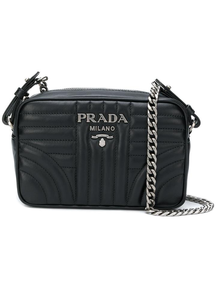 Prada Diagramme Camera Bag - Black
