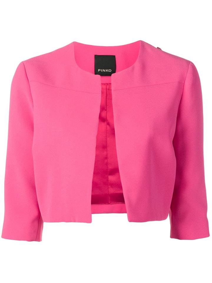 Pinko Cropped Crepe Jacket