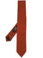 Nicky Ribbed-effect Tie - Orange